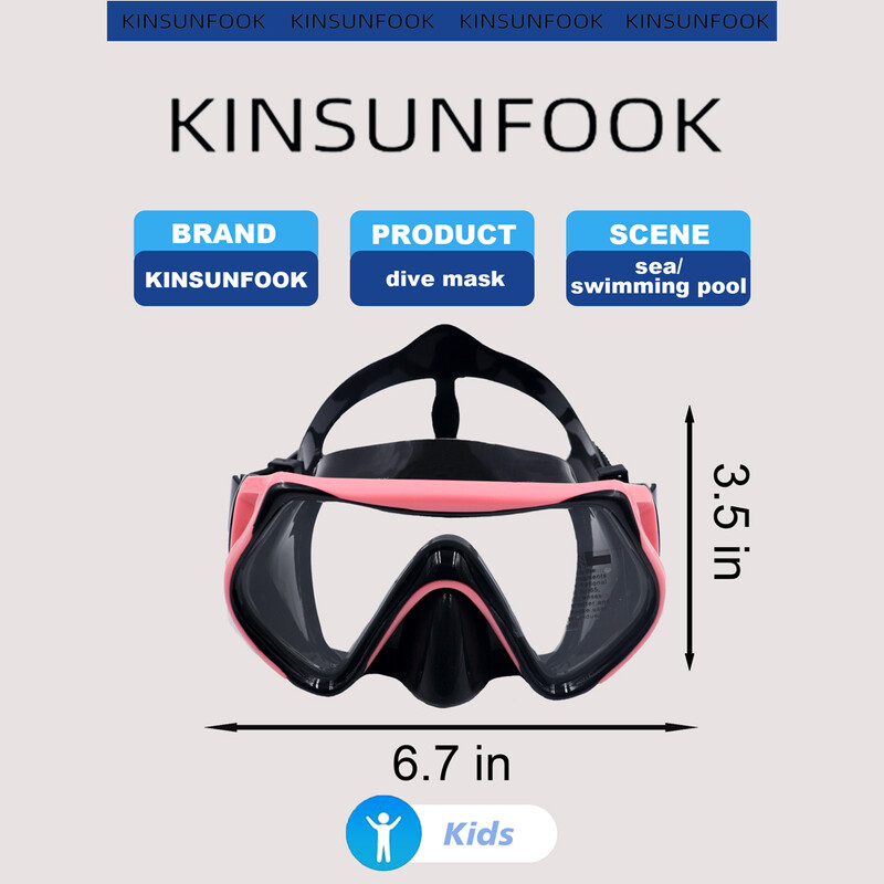 Ronilačka maska za ronjenje Dječje maske za plivanje Scuba disalica Silikonske naočale za plivanje protiv magljenja s poklopcem za nos Naočale za plivanje