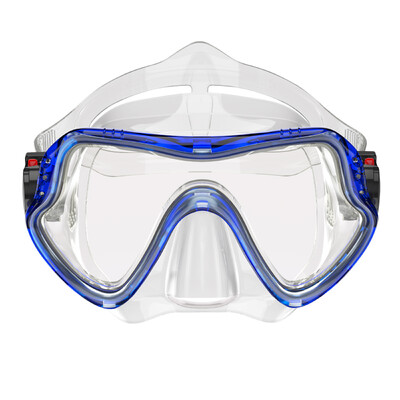 Šnorchlovací maska, plavecké okuliare, potápačská silikónová sukňa, tvrdené sklo, šošovky so širokým uhlom pohľadu, tréning s krytom nosa, nastaviteľným popruhom
