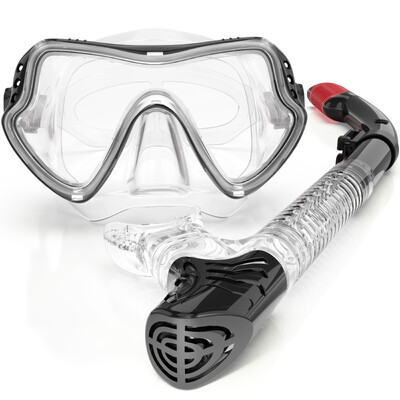 Maska za ronjenje Naočale za plivanje Silikonska suknja Kaljeno staklo Len Wide View Trening s poklopcem za nos Podesivi remen