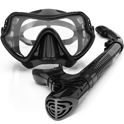 Maska za ronjenje Naočale za plivanje Silikonska suknja Kaljeno staklo Len Wide View Trening s poklopcem za nos Podesivi remen