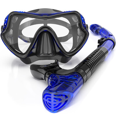 Maska za ronjenje Naočale za plivanje Silikonska suknja Kaljeno staklo Len Wide View Trening s poklopcem za nos Podesivi remen