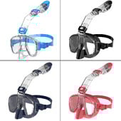 Ronilačke maske Sklopiva maska za ronjenje protiv magljenja s potpuno suhim gornjim sustavom za besplatno plivanje Profesionalna oprema za ronjenje Odrasli Djeca