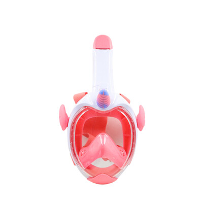 Maska za ronjenje Dječja maska za ronjenje s punim licem i panoramskim pogledom od 180°, dužom ventilacijskom cijevi, vodootporna, protiv zamagljivanja, protiv curenja
