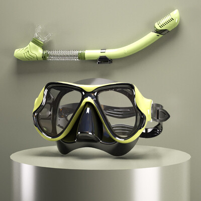 Ronilačka maska Naočale za plivanje Profesionalne naočale za ronjenje Komplet cijevi za plivanje HD kaljeno staklo za odrasle protiv magljenja s poklopcem za nos