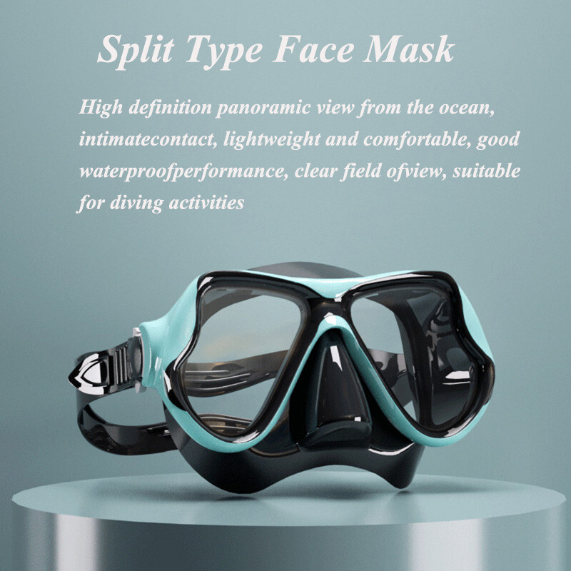 Ronilačka maska Naočale za plivanje Profesionalne naočale za ronjenje Komplet cijevi za plivanje HD kaljeno staklo za odrasle protiv magljenja s poklopcem za nos