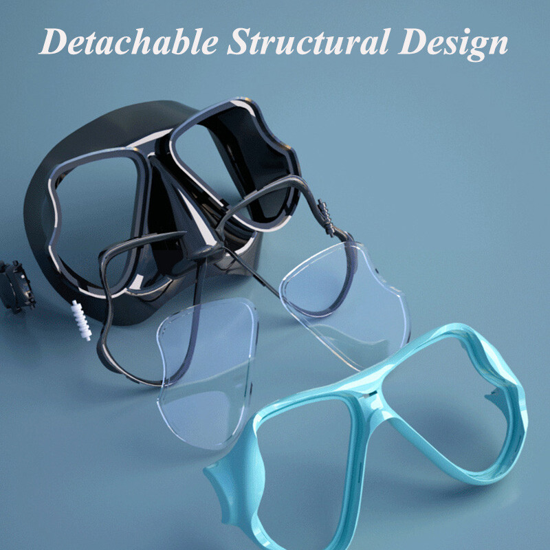 Ronilačka maska Naočale za plivanje Profesionalne naočale za ronjenje Komplet cijevi za plivanje HD kaljeno staklo za odrasle protiv magljenja s poklopcem za nos