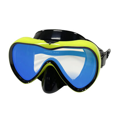 Profesionalūs plaukimo vandeniui atsparūs minkšti silikoniniai akiniai, padengiantys akinius, visiškai sauso kvėpavimo vamzdelio nardymo kaukė