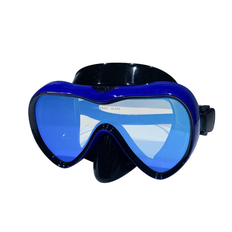 Profesionalūs plaukimo vandeniui atsparūs minkšti silikoniniai akiniai, padengiantys akinius, visiškai sauso kvėpavimo vamzdelio nardymo kaukė