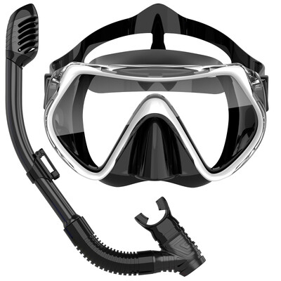 Suhi komplet ronilačkih maski za djecu, profesionalna panoramska oprema za ronjenje od kaljenog stakla, oprema za plivanje, pribor za ronjenje s disalicom