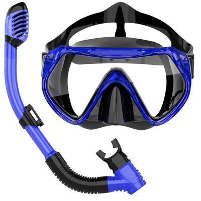 Suhi komplet ronilačkih maski za djecu, profesionalna panoramska oprema za ronjenje od kaljenog stakla, oprema za plivanje, pribor za ronjenje s disalicom