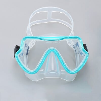 Ronilačka maska Naočale za plivanje Scuba Disalica Silikonska suknja Kaljeno staklo Panoramski HD Za odrasle mlade Zaštita od magljenja s poklopcem za nos