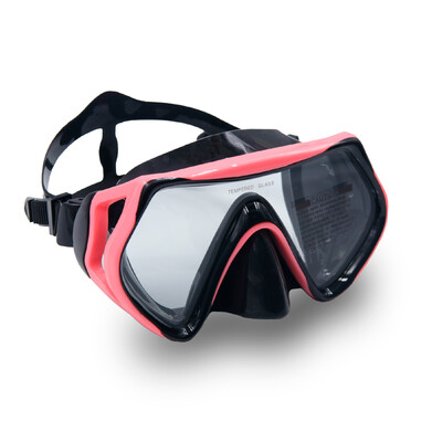 Μάσκα κολύμβησης με αναπνευστήρα Γυαλιά κολύμβησης Scuba Diving Φούστα σιλικόνης Tempered Glass Len Wide View Προπόνηση με ρυθμιζόμενο λουράκι με κάλυμμα μύτης