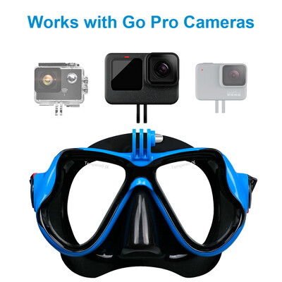Professzionális víz alatti búvármaszk fényképezőgép búvárszemüveg úszószemüveg snorkel búvárkamera tartó GoPro-hoz