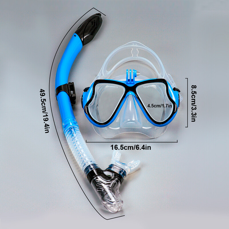 Profesionalna maska za podvodno ronjenje, ronilačke naočale s kamerom, naočale za plivanje, disalica, držač kamere za ronjenje za GoPro