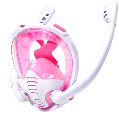 Maska za ronjenje s disalicom za cijelo lice 180° panoramski pogled Silikonske suhe naočale za ronjenje s disalicom za plivanje s 2 disalice protiv magljenja i curenja