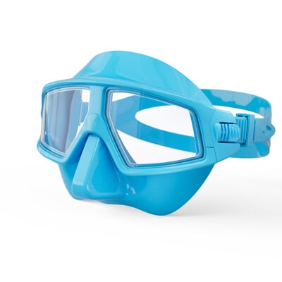 Profesionalna ronilačka maska s UV zaštitom i lećama visoke razlučivosti, niskim volumenom i suknjom od tekućeg silikona