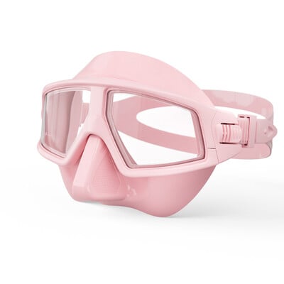 Profesionalna ronilačka maska s UV zaštitom i lećama visoke razlučivosti, niskim volumenom i suknjom od tekućeg silikona