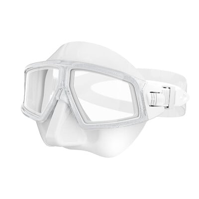 Profesionalna ronilačka maska s UV zaštitom i lećama visoke razlučivosti, niskim volumenom i suknjom od tekućeg silikona