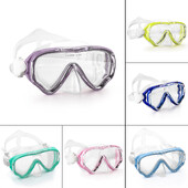 Potápačská maska, plavecké okuliare, šnorchel, silikónová sukňa, tvrdené sklo, panoramatické HD, proti zahmlievaniu s krytom nosa pre deti vo veku 8-12 rokov