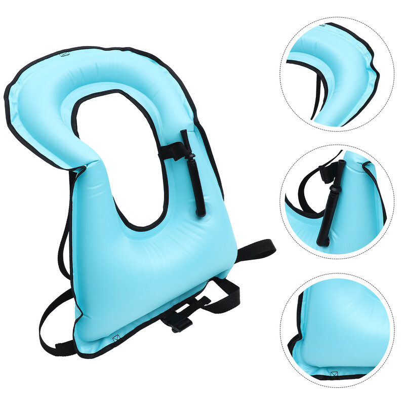 Vestă gonflabilă de înot Maiuri de înot gonflabile pentru respirație Snorkeling Veste de salvare în gaura cheii