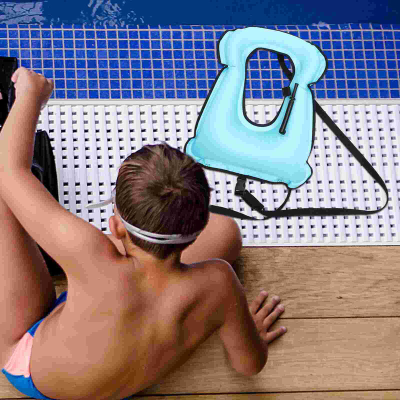 Vestă gonflabilă de înot Maiuri de înot gonflabile pentru respirație Snorkeling Veste de salvare în gaura cheii