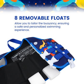 Παιδικό γιλέκο κολύμβησης Floating Jacket Toddler Swimsuit Assist Swimwear Swim Training Booyancy Swim Swim Jacket Neoprene