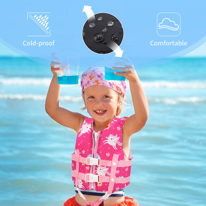 Väikelaste ujuvjope, laste ujumisvest, ujumisabi poistele ja tüdrukutele, ujumiskostüüm koos reguleeritava turvarihmaga lapsele