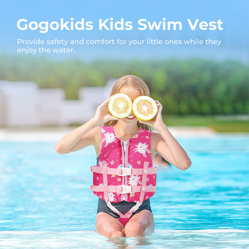 Väikelaste ujuvjope, laste ujumisvest, ujumisabi poistele ja tüdrukutele, ujumiskostüüm koos reguleeritava turvarihmaga lapsele