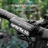 1800LM 3 LED-uri pentru biciclete MTB, 2000MAH, reîncărcabilă pentru bicicletă, lanternă, pentru ciclism în aer liber, accesorii pentru biciclete pentru scuter electric