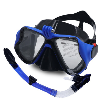 Mască de scufundări pentru snorkeling Set de mască de scufundare anti-ceață Suport pentru cameră pentru sport subacvatic pentru ochelari de înot Gopro Tub uscat