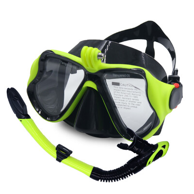 Mască de scufundări pentru snorkeling Set de mască de scufundare anti-ceață Suport pentru cameră pentru sport subacvatic pentru ochelari de înot Gopro Tub uscat