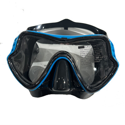 Maska za ronjenje Naočale za plivanje Silikonska suknja Kaljeno staklo Len Široki pogled Trening s poklopcem za nos Podesivi remen