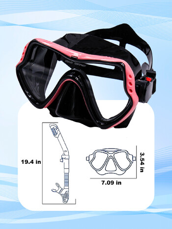 Scuba Snorkel Diving Mask Γυαλιά κολύμβησης Εξοπλισμός θαλάσσιων σπορ κολύμβησης Αξεσουάρ πισίνας ελεύθερης κατάδυσης για ενήλικες