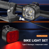 Svjetla za bicikl Jaka biciklistička svjetiljka Prednja i stražnja USB punjiva MTB prednja svjetla za bicikle Stražnje svjetlo Vodootporna lampa