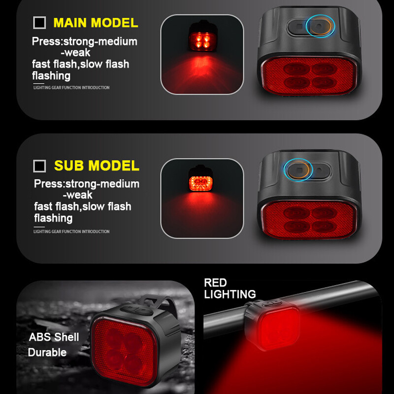Svjetla za bicikl Jaka biciklistička svjetiljka Prednja i stražnja USB punjiva MTB prednja svjetla za bicikle Stražnje svjetlo Vodootporna lampa
