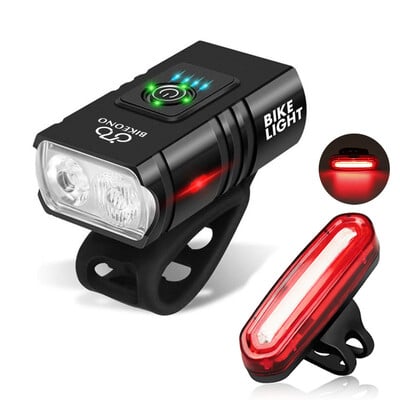 Велосипедна светлина T6 LED предна USB акумулаторна MTB планинска велосипедна лампа 1000LM Велосипеден фар Фенерче Колоездене Опашка за скутер