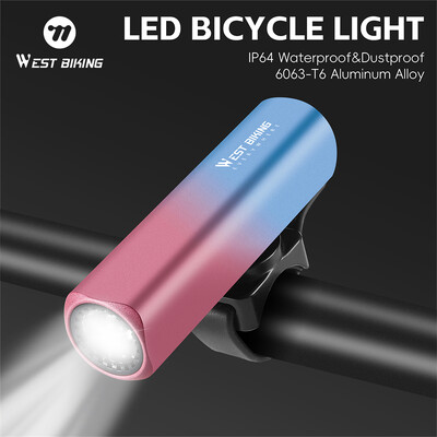 WEST BIKING Μπροστινά φώτα ποδηλάτου 400/800/1000 Lumens Προβολείς ποδηλάτου Αδιάβροχος φακός MTB δρόμου ποδηλασίας αξεσουάρ