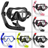 Profesionalna maska za ronjenje s disalicom Set cijevi za suho disanje Silikonska suknja za odrasle Kaljeno staklo Naočale protiv magljenja Dodaci za ronjenje