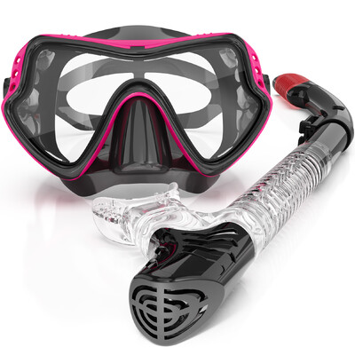 Profesionalna maska za ronjenje s disalicom Set cijevi za suho disanje Silikonska suknja za odrasle Kaljeno staklo Naočale protiv magljenja Dodaci za ronjenje