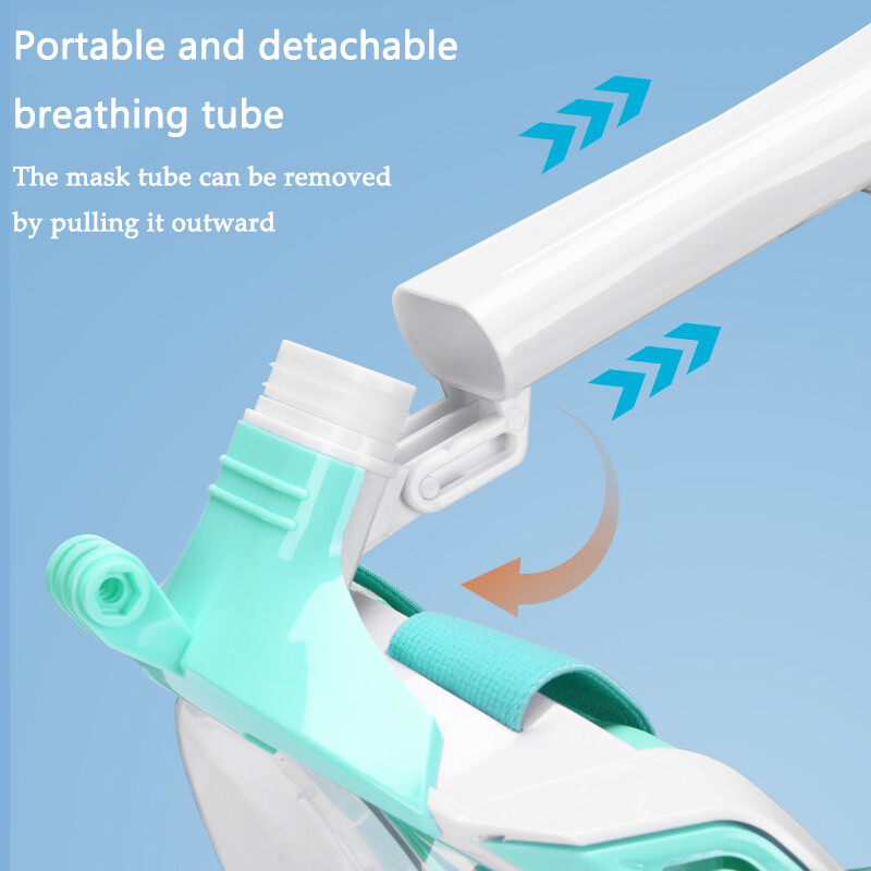 Celotvárová šnorchlová maska s odnímateľným držiakom na kameru, šnorchlovacie, potápačské a masky so širokým uhlom pohľadu, proti zahmlievaniu a úniku pre dospelých
