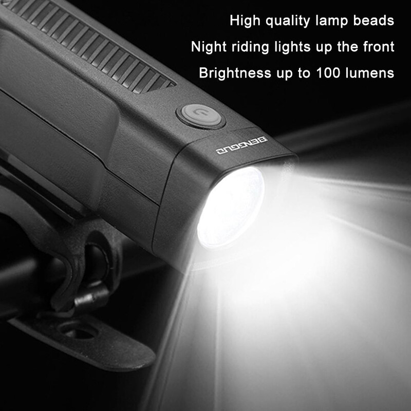 Kerékpár első lámpa Kerékpár lámpa 500 mAh USB újratölthető Könnyen telepíthető 3 mód Kerékpártartozékok a Bicycle Roa V9K6-hoz