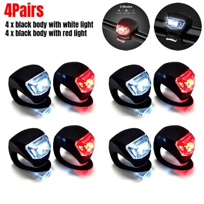 1-4 perechi Set de lumini față-spate pentru bicicletă cu LED-uri, far cu 3 moduri, far impermeabil MTB, bicicletă de munte, ciclism, far, lampă de avertizare din coadă