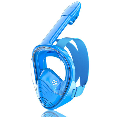 Detská celotvárová šnorchlová maska, potápačská maska s odnímateľným držiakom kamery, širokouhlý záber, proti zahmlievaniu, proti úniku, šnorchlovanie a plávanie pre deti