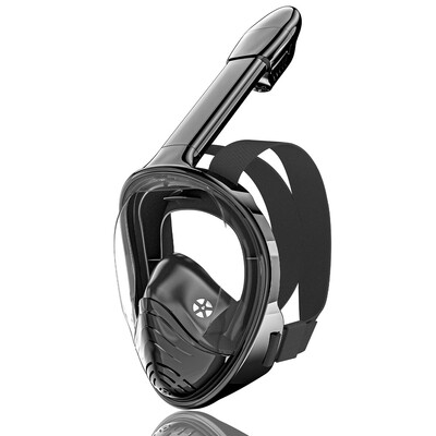 Detská celotvárová šnorchlová maska, potápačská maska s odnímateľným držiakom kamery, širokouhlý záber, proti zahmlievaniu, proti úniku, šnorchlovanie a plávanie pre deti