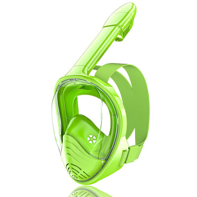 Detská celotvárová šnorchlová maska, potápačská maska s odnímateľným držiakom kamery, širokouhlý záber, proti zahmlievaniu, proti úniku, šnorchlovanie a plávanie pre deti