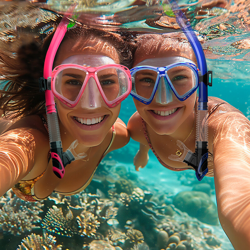 Sada na suché šnorchlovanie, potápačská maska pre dospelých, tvrdené sklo, profesionálne panoramatické šnorchlovacie vybavenie, sada na šnorchlovanie na tréning plávania