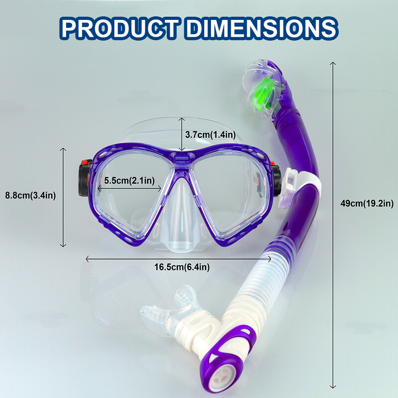 Sada na suché šnorchlovanie, potápačská maska pre dospelých, tvrdené sklo, profesionálne panoramatické šnorchlovacie vybavenie, sada na šnorchlovanie na tréning plávania