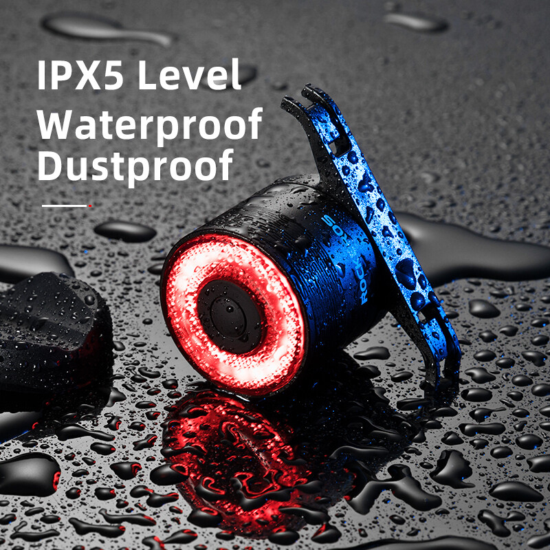 ROCKBROS Pametno stražnje svjetlo za bicikl Auto Start/Stop senzor kočnice IPX5 Vodootporan tip-C Punjenje Stražnja svjetla za bicikl LED svjetlo za bicikl