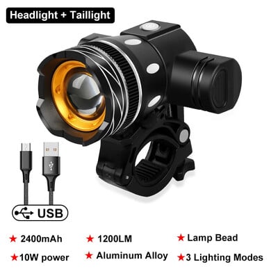 1200Lumen LED svjetlo za bicikl Punjiva svjetiljka MTB prednje svjetlo za bicikl Biciklistička svjetiljka za lampu za bicikl Prednje svjetlo za bicikl