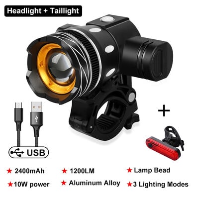 1200Lumen LED svjetlo za bicikl Punjiva svjetiljka MTB prednje svjetlo za bicikl Biciklistička svjetiljka za lampu za bicikl Prednje svjetlo za bicikl